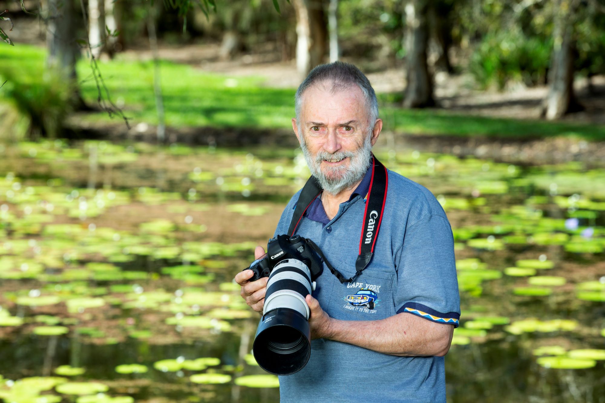 Birdlife photographer Peter at Halcyon Waters (QLD)