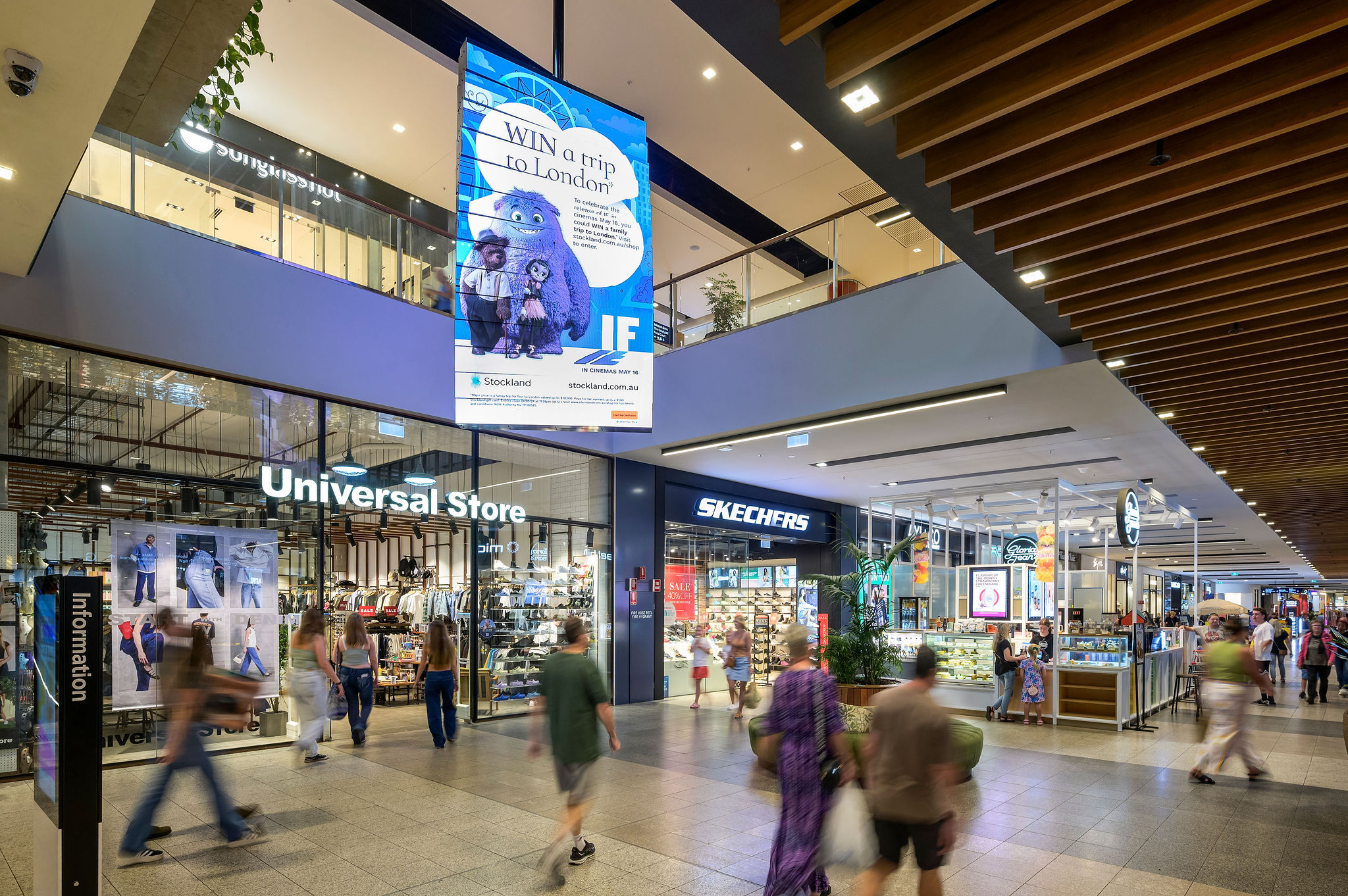 Paramount image on a screen at Stockland Wetherill Park