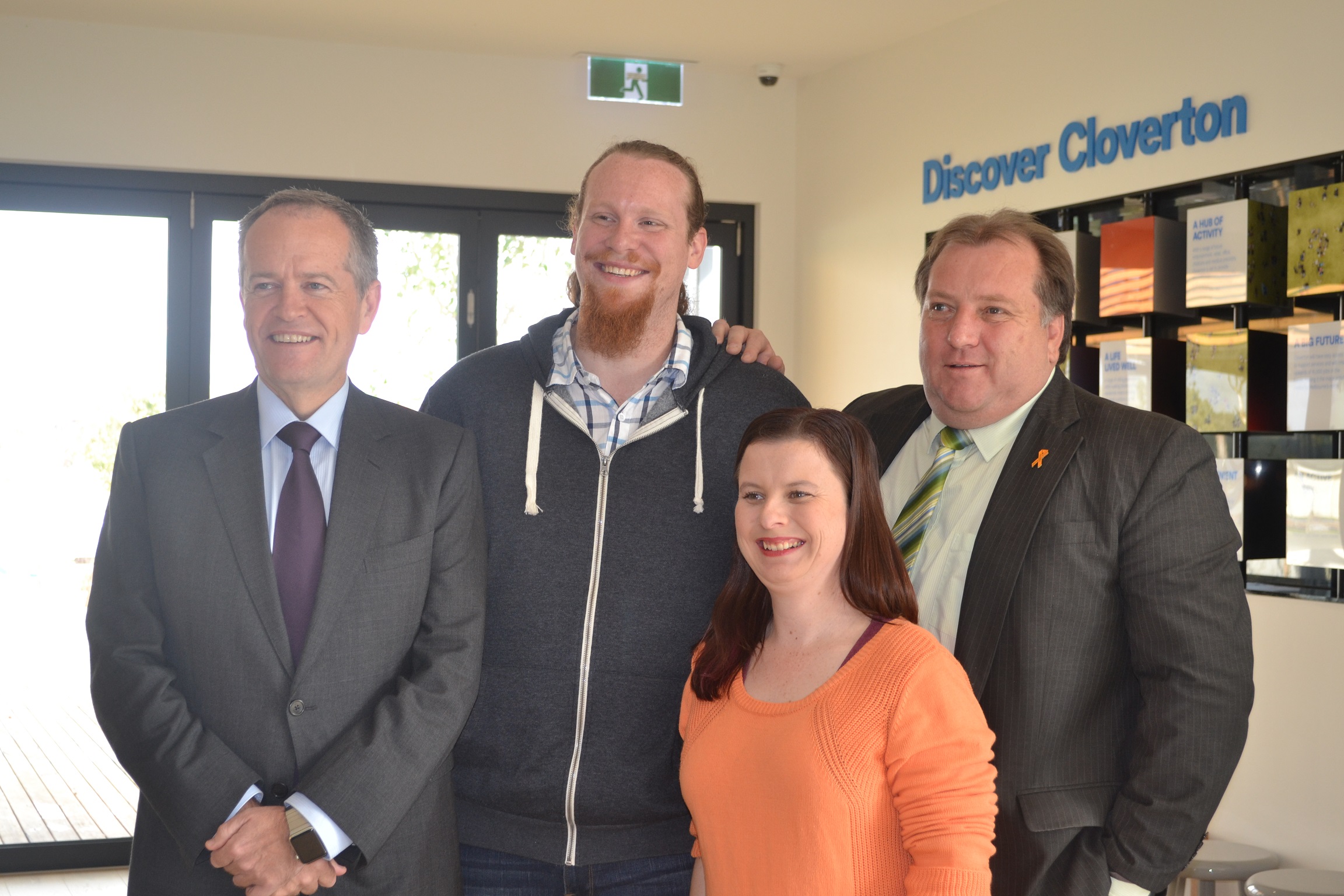 Terrific to welcome the Hon. Bill Shorten with Guy and Theresa (centre), who now call Cloverton home.