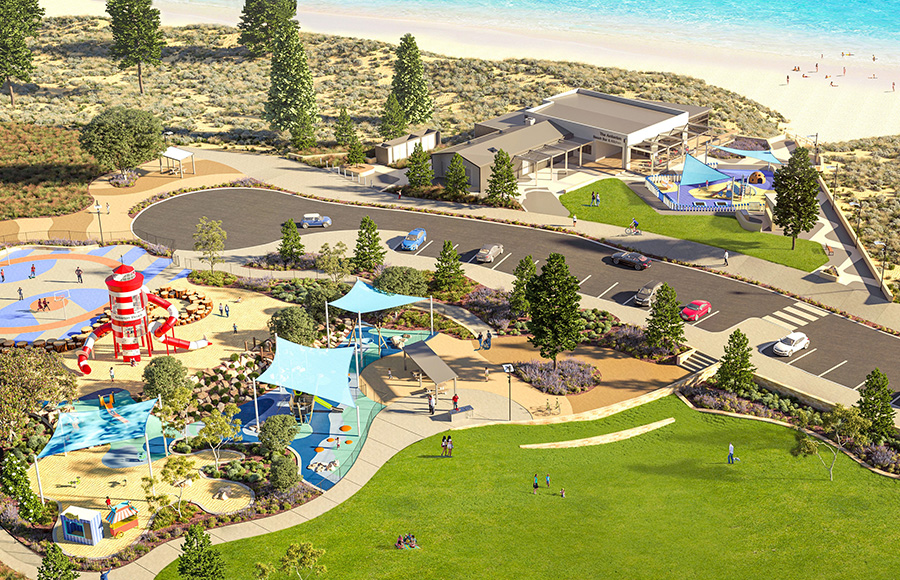 The Amberton Beach Foreshore Precinct will also include a Lighthouse Adventure Playground expected to be completed early 2020.