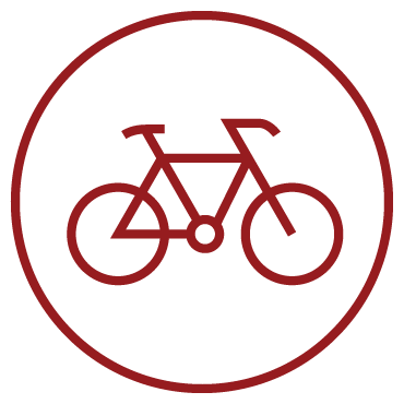 Bicycle red icon