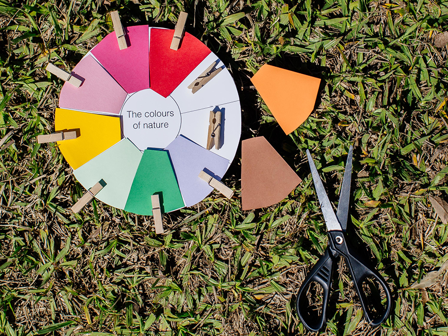 Nature colour wheel craft project