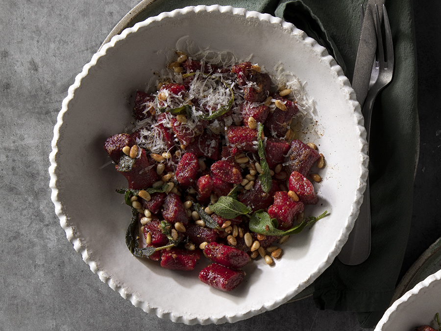 Gnocchi on a plate.