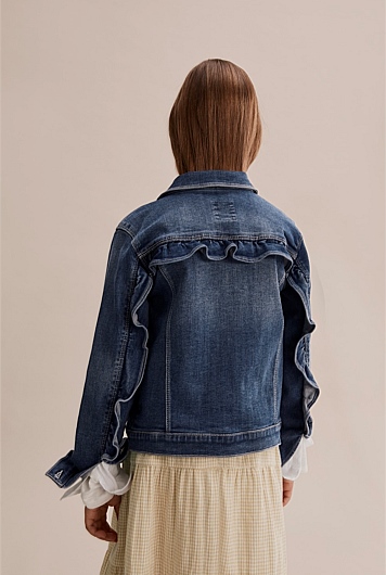 denim jacket frill