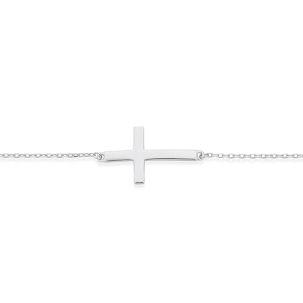 silver cross bracelet