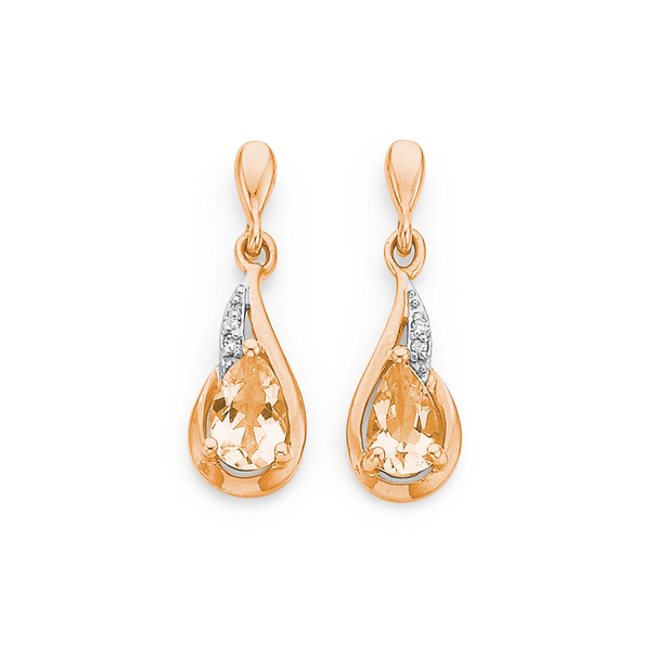 morganite earrings prouds