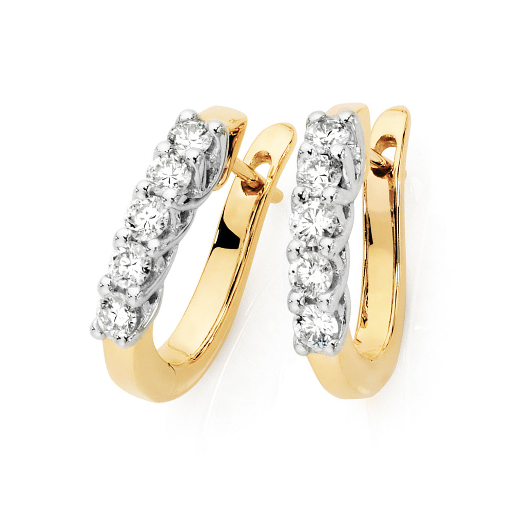 michael hill diamond hoop earrings