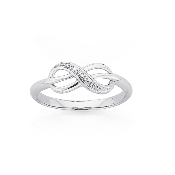 white gold infinity ring