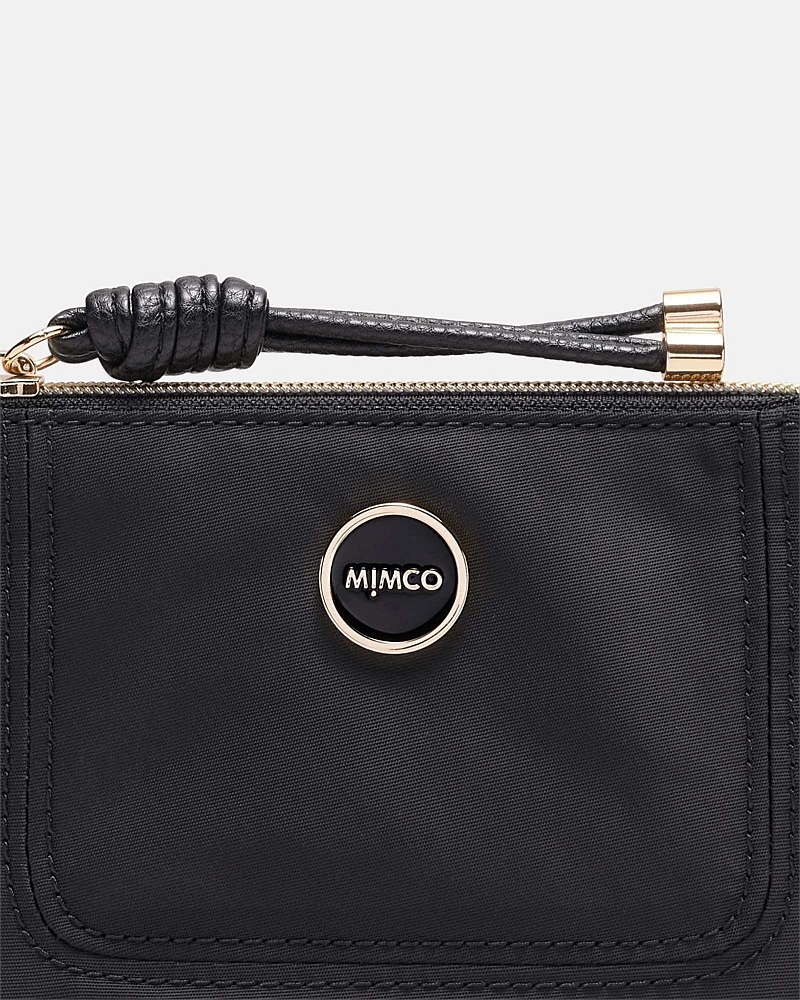 Mimco black online pouch