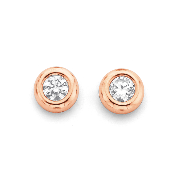 prouds rose gold studs