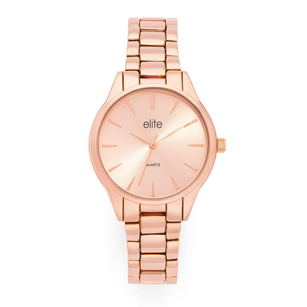 elite watches rose gold