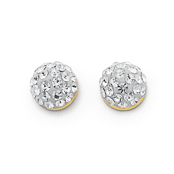 round ball gold earrings