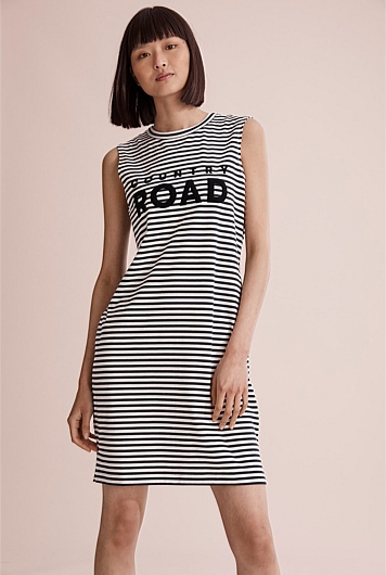 country road modern logo tank dress