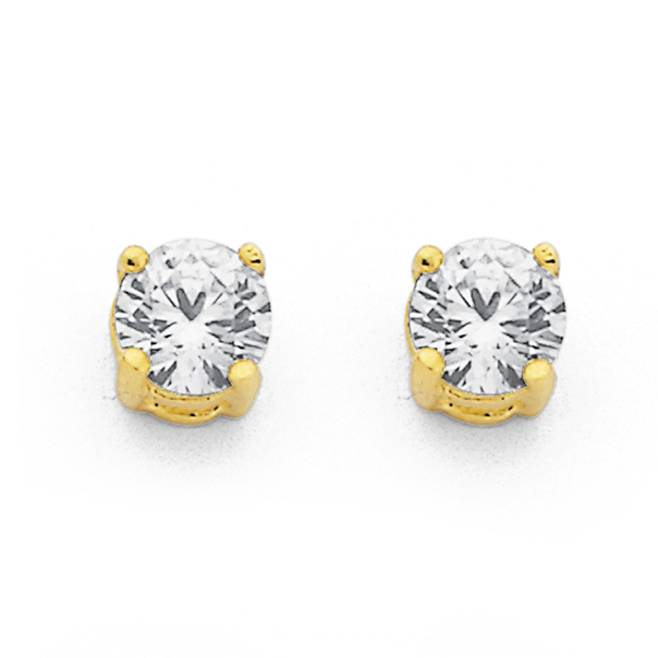 9ct gold cubic zirconia studs