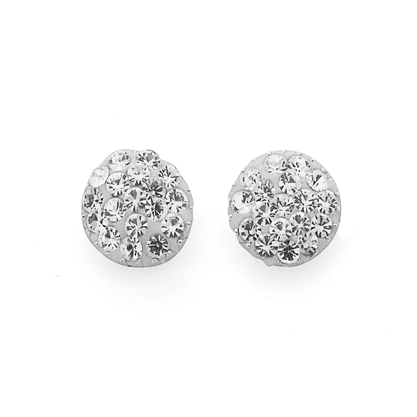 crystal dome earrings