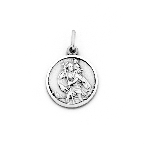 saint christopher medal silver