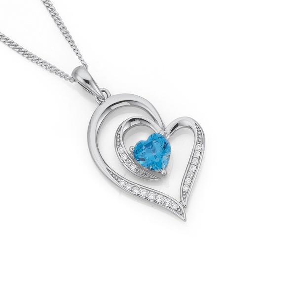 prouds silver heart necklace